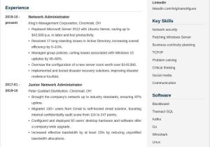 Sample Resume for Junior Network Administrator Network Administrator Resume Sample [also Entry-level]