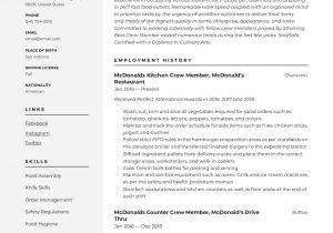 Sample Resume for Kfc Team Member Mcdo Experience