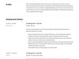Sample Resume for Kindergarten Teacher Fresher Kindergarten Teacher Resume & Writing Guide  12 Examples 2020