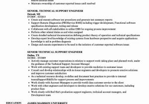 Sample Resume for L2 Support Engineer It Support Technician Resume Inspirational Resume format for …
