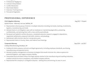 Sample Resume for Law Clerk Personal Injury attorney Resume Example & Lawyer Resume Writing Tips 2021 …