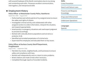 Sample Resume for Law Enforcement Jobs Police Officer Resume Examples & Writing Tips 2022 (free Guide)