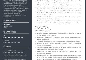 Sample Resume for Law Firm Partner Sample Resume Of Employment Lawyer with Template & Writing Guide …