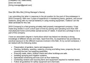 Sample Resume for Lawn Care Specialist Groundskeeper Cover Letter Examples – Qwikresume