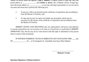 Sample Resume for Lawyers In the Philippines Special Power Of attorney Philippines