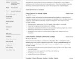Sample Resume for Leading An event event Planner Resume event Planner Resume, Administrative …