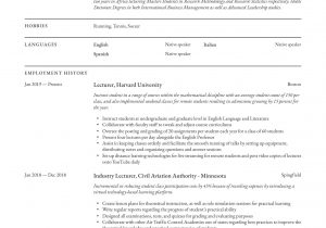 Sample Resume for Lecturer Position In University Sample Cv for Lecturer Position In University Pdf Cv