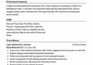 Sample Resume for Legal Administrative assistant Administrative assistant Legal assistant Resume Example