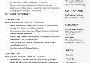 Sample Resume for Legal Administrative assistant Legal assistant Resume Example & Writing Tips