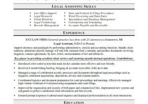 Sample Resume for Legal Administrative assistant Legal assistant Resume Sample