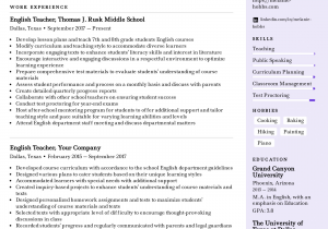 Sample Resume for Let Passer Teacher Middle School Teacher Resume Example & Writing Tips for 2021