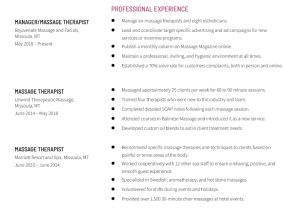 Sample Resume for Licensed Massage therapist Massage therapist Resume Examples In 2022 – Resumebuilder.com