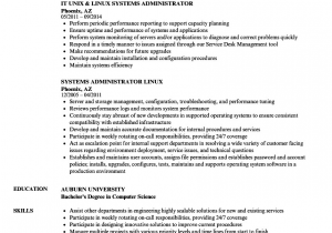 Sample Resume for Linux System Administrator Fresher Linux Systems Administrator Resume Samples Velvet Jobs