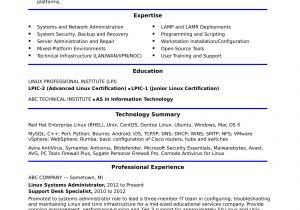 Sample Resume for Linux System Administrator Fresher Sample Resume for A Midlevel Systems Administrator