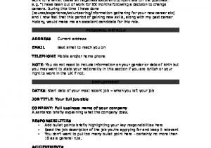 Sample Resume for Long Term Unemployed Doc Long Term Unemployed Cv Template totaljobs