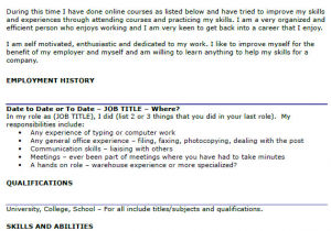 Sample Resume for Long Term Unemployed Long Term Unemployed Cv Example Icover