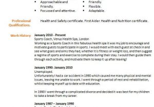 Sample Resume for Long Term Unemployed Long Term Unemployed Cv Example Template Learnist