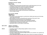 Sample Resume for Manual Testing Banking Domain Sample Qa Tester Resume for Banking Domain Best Resume