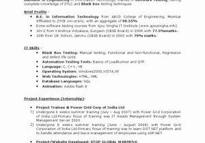 Sample Resume for Manual Testing Fresher Manual Tester Resume 6 Years Experience October 2021