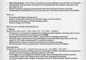 Sample Resume for Marketing Executive Position Marketing Resume Sample