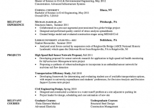 Sample Resume for Master Degree Application Resume for Master Degree Civil Engineering