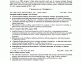 Sample Resume for Mba College Admission Business School Admission Resume