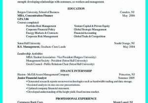 Sample Resume for Mba College Interview Mba Application Resume Mba Application Resume Examples