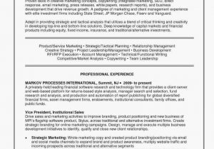 Sample Resume for Mba Marketing Experience Mba Marketing Resume format Resume Examples