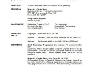 Sample Resume for Mechanical Engineer Fresh Graduate Pdf 10 Mechanical Engineering Resume Templates Pdf Doc