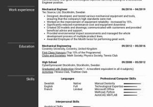 Sample Resume for Mechanical Engineer Professional 25 Mechanical Engineering Resume Template In 2020
