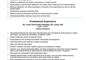 Sample Resume for Medical assistant with Experience 16 Free Medical assistant Resume Templates