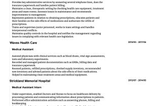 Sample Resume for Medical assistant with Experience Medical assistant Resume Samples