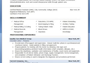 Sample Resume for Medical assistant with Experience Sample Of A Medical assistant Resume 2016