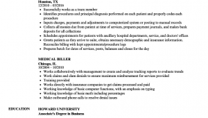 Sample Resume for Medical Billing and Coding Student Medical Billing Resumes Examples Free Resume Templates