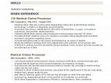 Sample Resume for Medical Claims Processor Medical Claims Processor Resume Samples