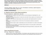 Sample Resume for Medical Device Sales Rep Medical Device Sales Representative Resume Samples