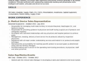 Sample Resume for Medical Device Sales Rep Medical Device Sales Representative Resume Samples