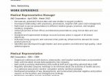 Sample Resume for Medical Representative Applicant Medical Representative Resume Samples