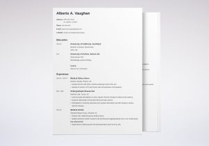 Sample Resume for Medical School Admission Medical Student Cv Example (template & Guide)