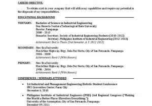 Sample Resume for Medical Technologist Fresh Graduate Philippines Fresh Graduate Resume Science and Technology