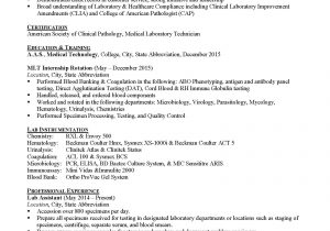 Sample Resume for Medical Technologist Fresh Graduate Philippines Medical Technology Sample Resume for Medical Technologist