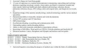 Sample Resume for Medical Transcriptionist without Experience Medical Transcription Resume Samples 2019 Lebenslauf Vorlage