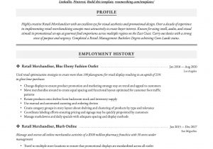 Sample Resume for Merchandiser Job Description Retail Merchandiser Resume & Writing Guide