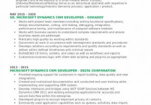 Sample Resume for Microsoft Dynamics Crm Microsoft Dynamics Crm Developer Resume Samples