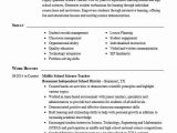 Sample Resume for Middle School Science Teacher Middle School Science Teacher Resume Example