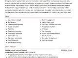 Sample Resume for Middle School Science Teacher Middle School Science Teacher Resume Example Springdale