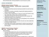Sample Resume for Middle School Science Teacher Middle School Science Teacher Resume Samples