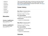 Sample Resume for Minimum Wage Jobs Free ResumÃ© Template – Seek Career Advice