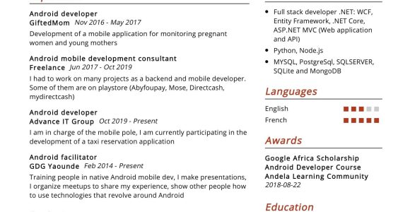 Sample Resume for Mobile Testing android android Developer Resume Sample 2021 Writing Guide & Tips …
