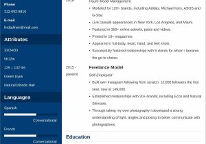 Sample Resume for Models with No Experience Model Resumeâexamples and 25lancarrezekiq Writing Tips